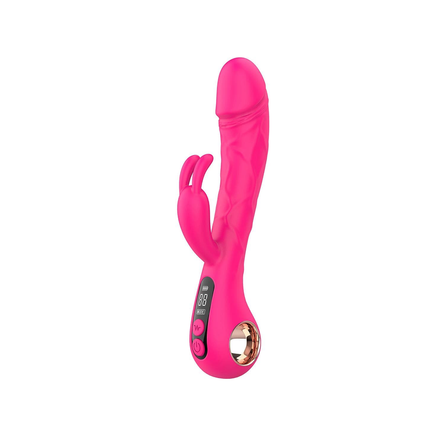 Pembe Tilki LCD Ekranlı 2’si 1 Arada Rabbit Vibratör