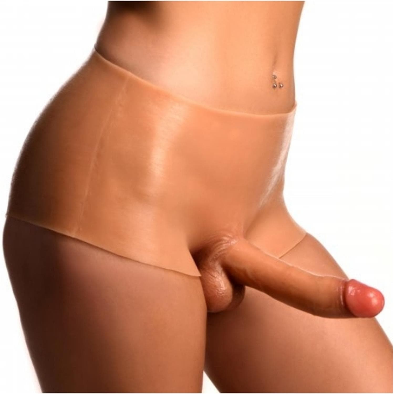Giyilebilir Silikon Gerçekçi Dildo Pantolon Küçük Boy Boş Strapon